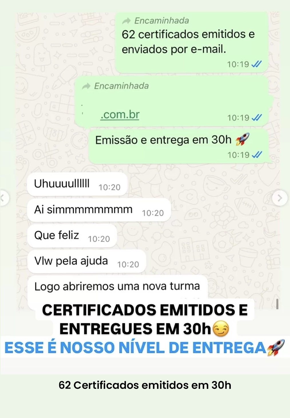 62 CERTIFICADOS